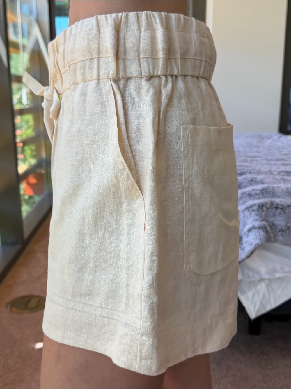 A.L.C. Cream Summer Shorts - Picture 2 of 6